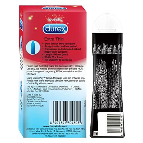 Durex Durex Pleasure Packs (Intense Tingling Lube 50Ml, Extra Thin 10S)
