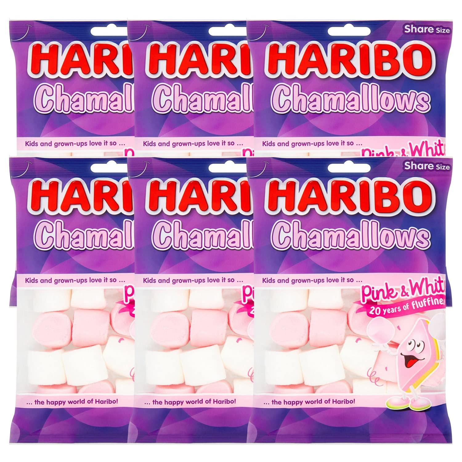 HARIBO Haribo Chamallows Pink & White, Share Size, 4.94 oz / 140 g, 6 Pack
