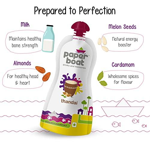 Paper Boat Paper Boat Thandai, 180ml (Pack of 6) + Paperboat Chilli Guava, 200ml (Pack of 6)