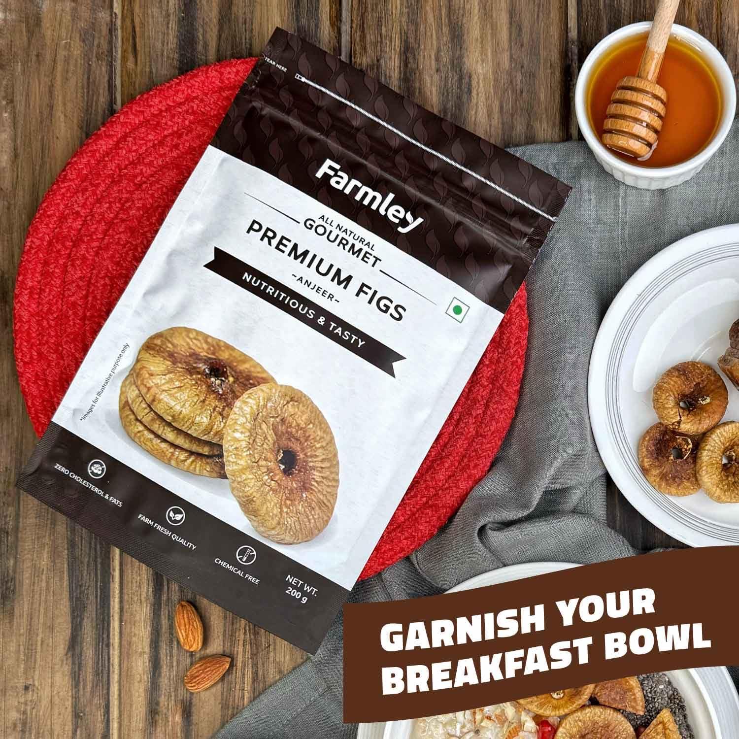 Farmley Farmley Premium Anjeer Dry Fruit | 200g Each | Anjeer, Figs Dry Fruits, Figs, Dried Fig, Dry Figs, Afghani Anjeer, Dry Anjeer, Dried Anjeer, Rich Source of Vitamins Dietary Fiber (Pack of 2)