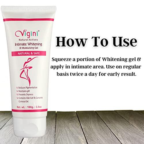 Vigini Vigini Natural Feminine Hygiene Intimate Lightening Whitening Hygiene Gel Women 100g | Wash Able Non Staining Non Itching Water Based