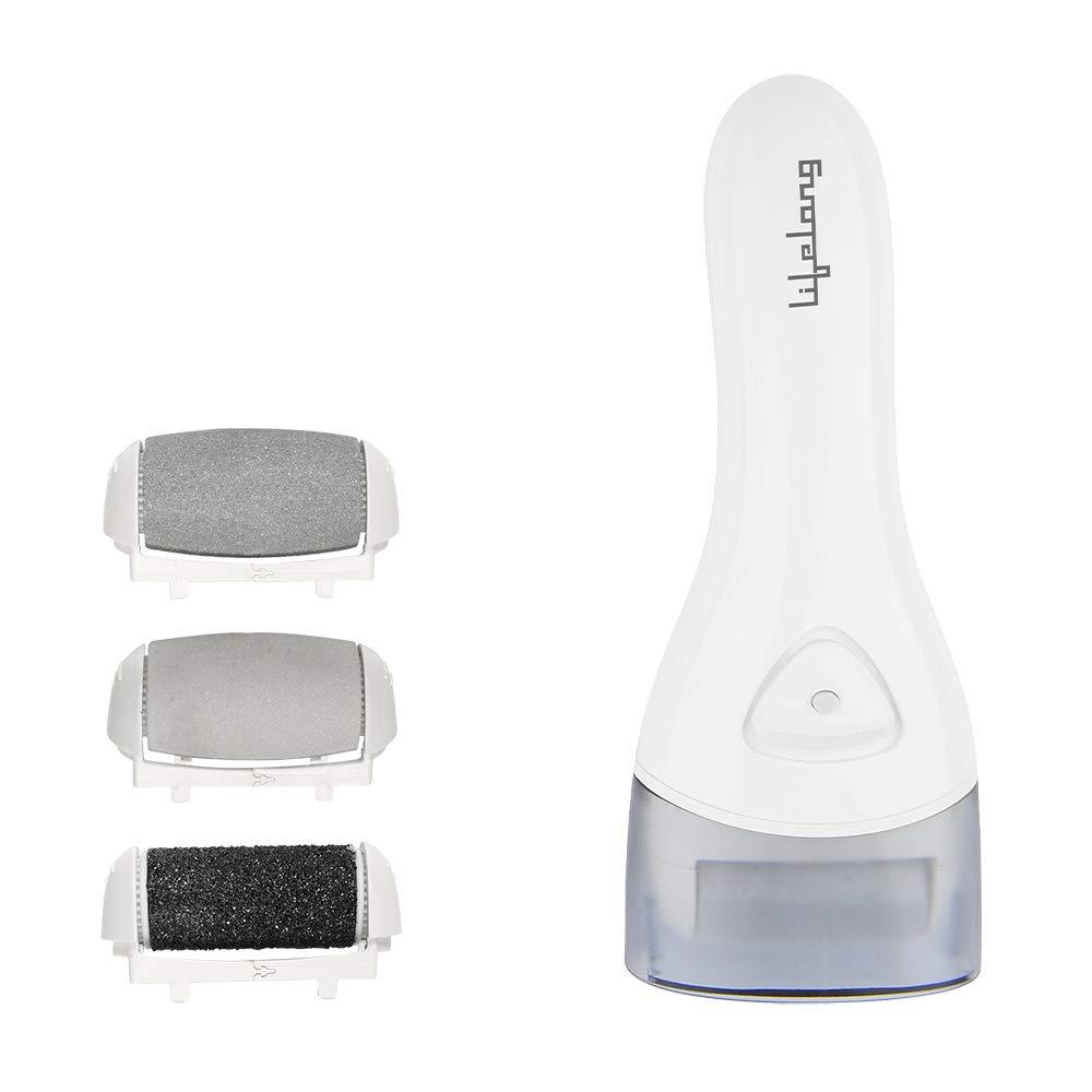 Lifelong Lifelong LLM180 Electric Handheld Full Body Massager with 8 Massage Heads (Brown) & Lifelong LLPCW04 Rechargeable Pedicure Device for Callus & Dead Skin Removal (White)