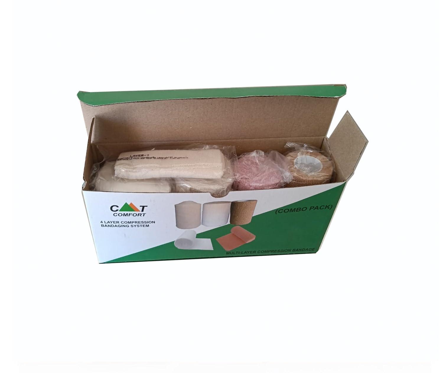 Generic Comfort 4 Layer compression bandaging system (COMBO PACK)
