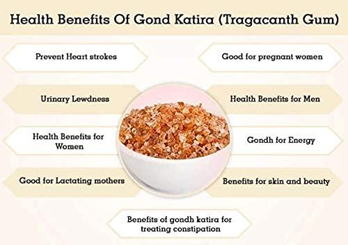 NATURE YARD NATURE YARD Gond Katira Pure Organic (Edible gum) tragacanth Crystals - 1 Kg - 100% Natural Superfood with Cooling Properties | Almond Gum | Badam Pisni | Chahar Gond