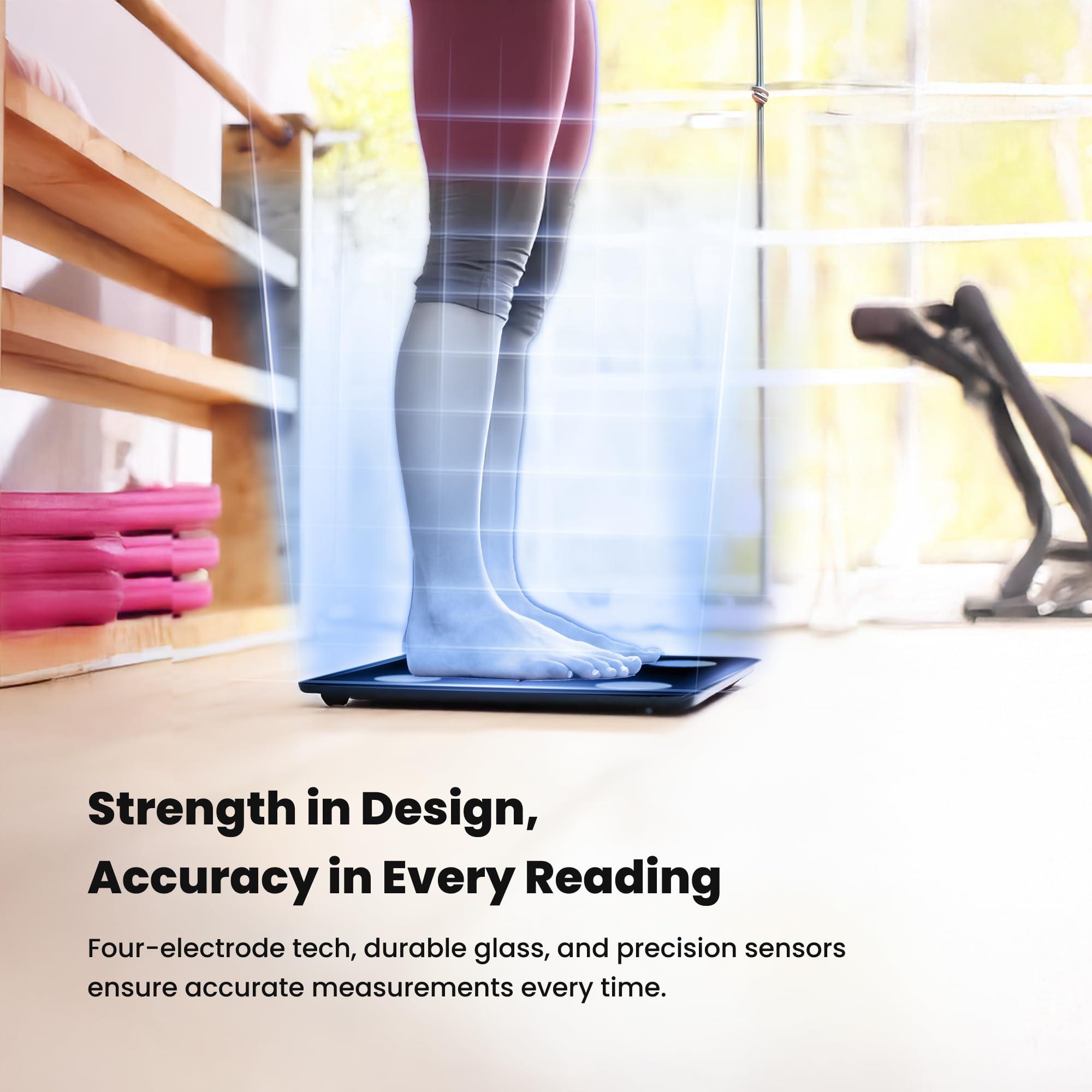 HealthifyMe HealthifyMe Smart Scale | Track 11+ Key Body Metrics | 1 Month HealthifySmart Plan | Data Driven Smart Weight Loss with HealthifyMe Smart Scale | Black