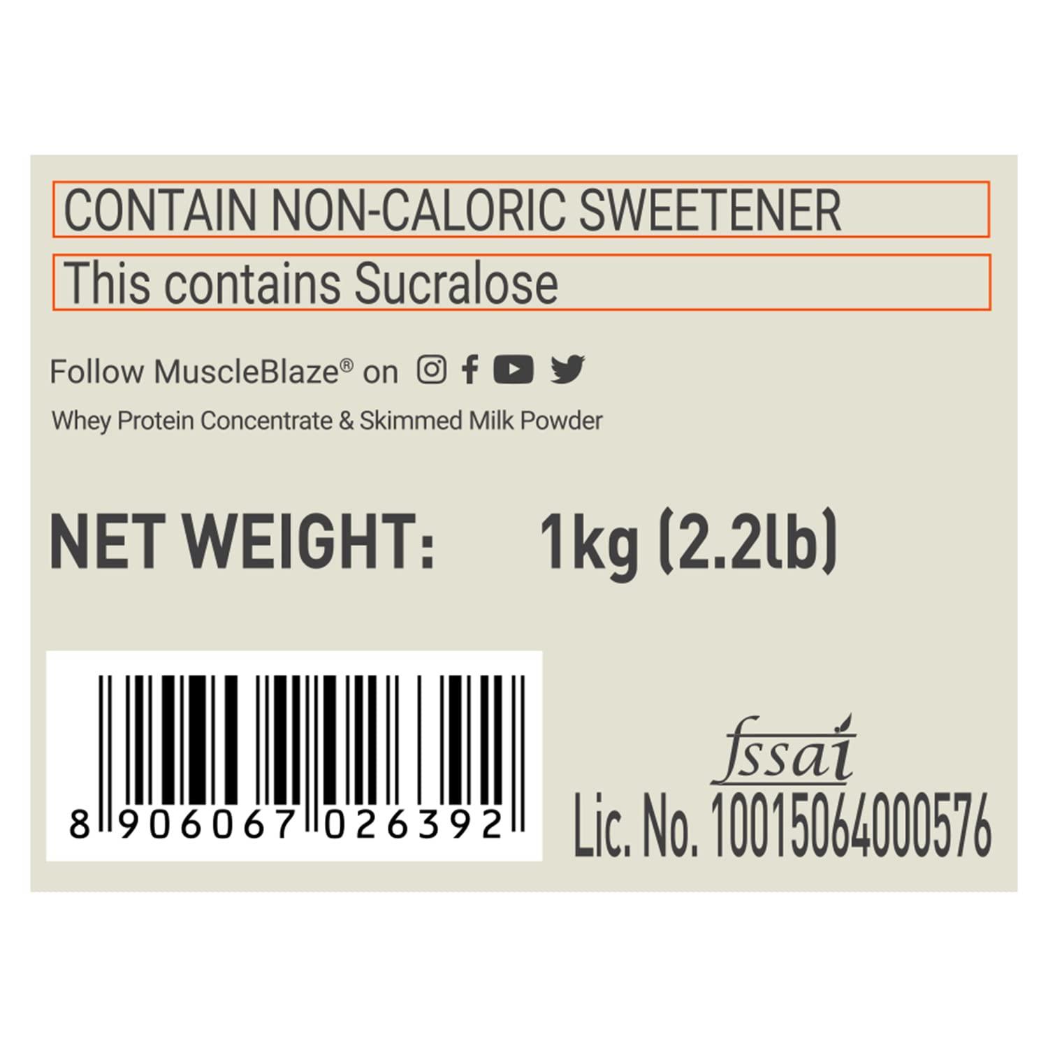MuscleBlaze FUELONE Whey Protein (Chocolate, 1kg / 2.2lbs) with Shaker, 650ml | Combo Pack | 24g Protein | 5.29g BCAA, 4.2g Glutamic Acid