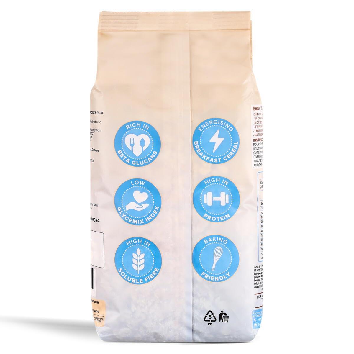 urban platter Urban Platter Rolled Oats, 500g (Whole-Grain Oats | High in Fiber and Protein | Breakfast Cereal I Instant Oats)