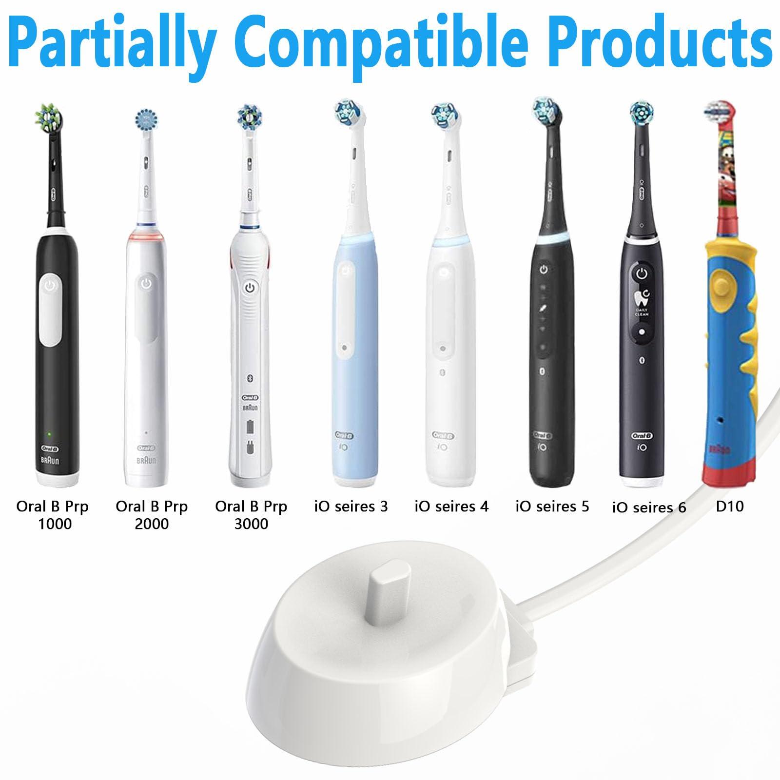 HOUTQPLE Oral B Charger for Electric Toothbrush Replacement Charger Base, Oral B Braun Charger for Oral B Pro 1000 2000 2500 3000 3709 3728 3757 5000 7000 7500/Genius/IO Series 3 4 5 6- Inductive Power Cord