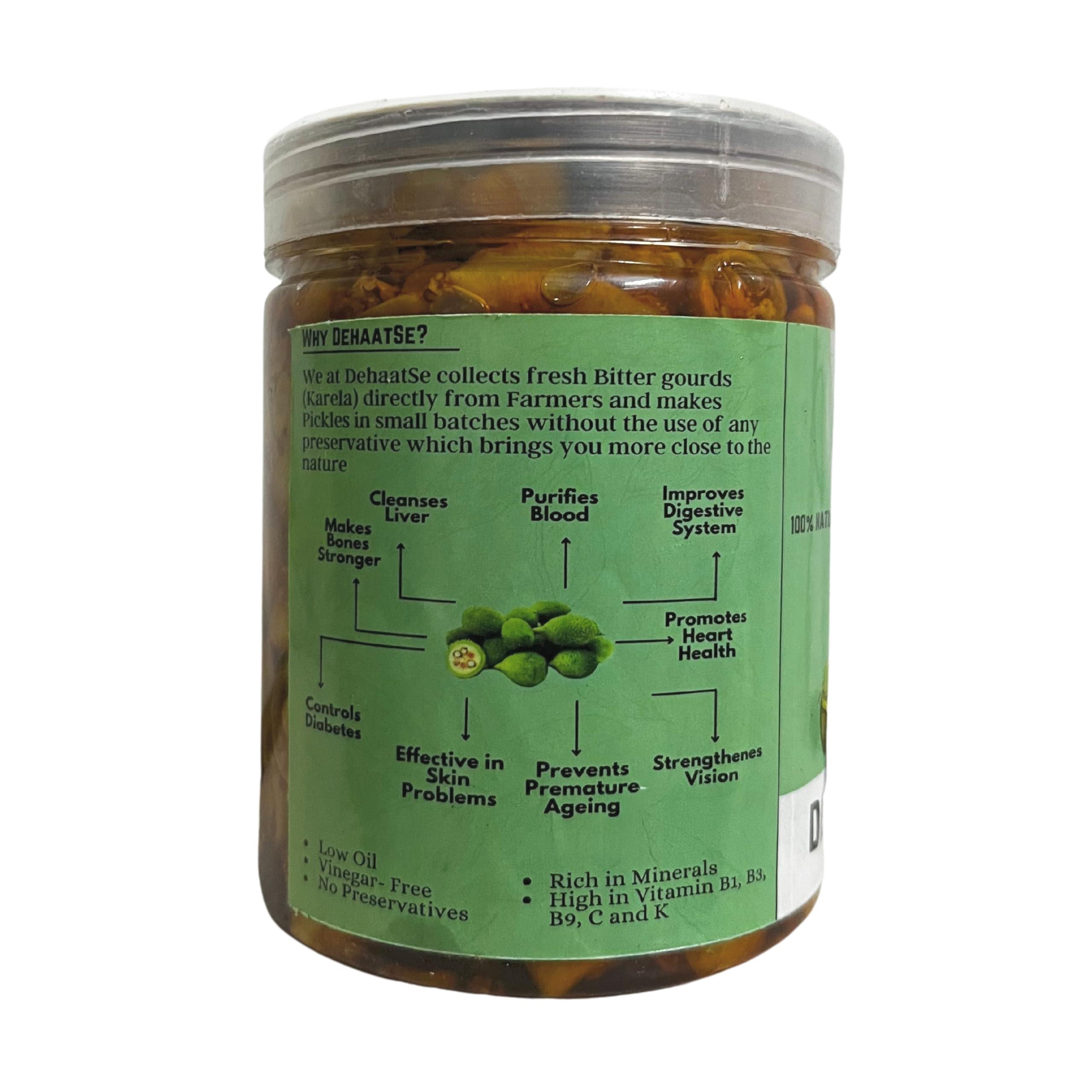 DehaatSe DehaatSe Desi Karela Pickle (500 gm) | Handmade Fresh Baad Karela/Pahaadi Karela/Desi Karela Achaar | Best for Diabetic Patients