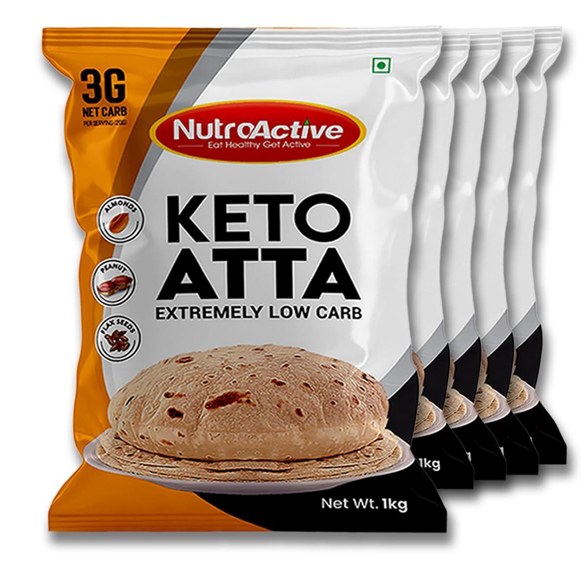 NutroActive NutroActive Keto Atta (1g Net Carb Per Roti ) Extremely Low Carb Flour - 500 gm