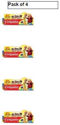 BLUE MOON ENTERPRISES BLUE MOON ENTERPRISES Colgate Anticavity Toothpaste for 2-5 Years Kids with Motu Patlu Trading Cards (Bubble Fruit) - Pack of 4