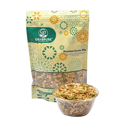 GRABPURE GRABPURE Roasted Seed Mix Dry Fruits | Sunflower Seeds, Watermelon Seeds, Pumpkin Seeds, Flax Seeds, Chia Seeds, Sesame Seeds | 200g Each (Pack of 2)