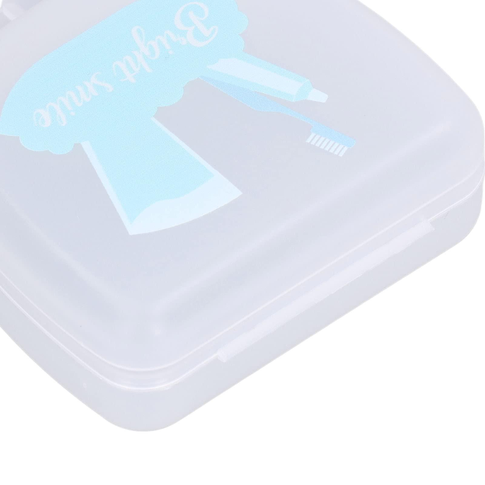 Fabater Denture Storage Box, Anti Impact Firm Sturdy Mouth Guard Container Waterproof Denture Case for Home Travel for Dental Clinic