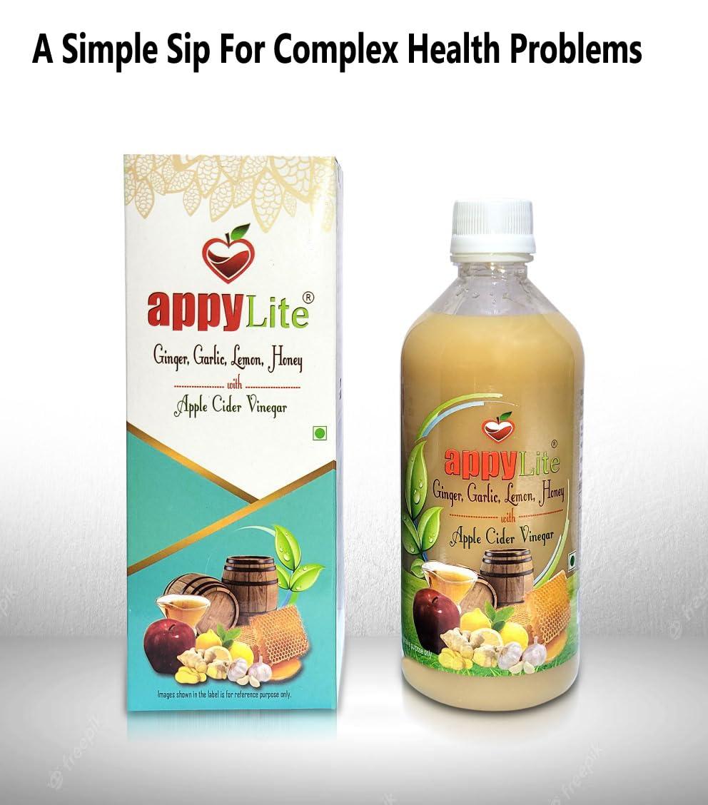 Appylite Appylite Apple Cider Vinegar with Ginger, Garlic, Lemon and Honey - 500ml