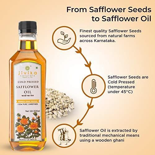 JIVIKA NATURALS JIVIKA NATURALS Cold Pressed Wood Pressed Safflower Oil (1 Litre)