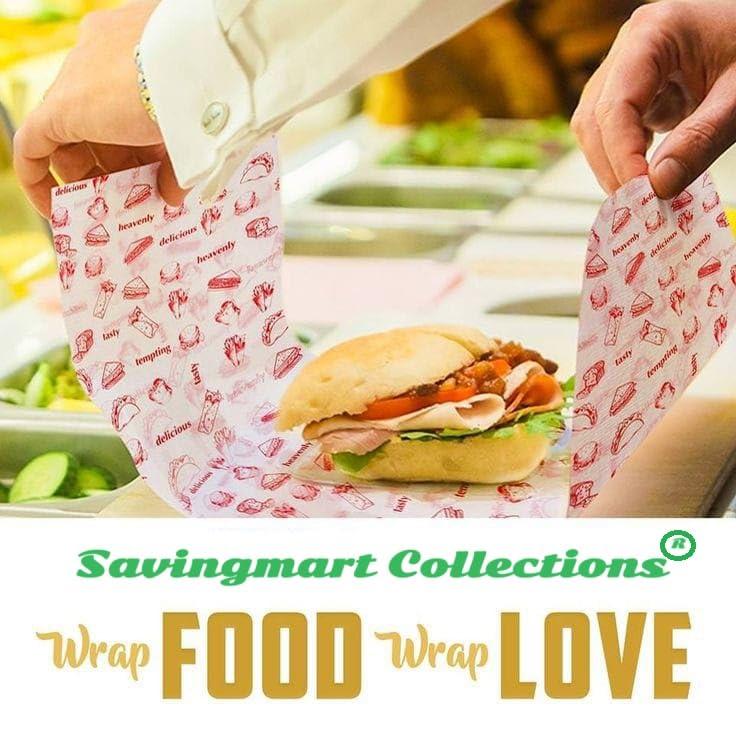 SAVINGMART COLLECTIONS 55 MTR Food Wrapping Butter Paper | ROTI WRAP | CHAPATI WRAP| Burger WRAP| FOIL WRAP | Paper FOIL| Paper WRAP|