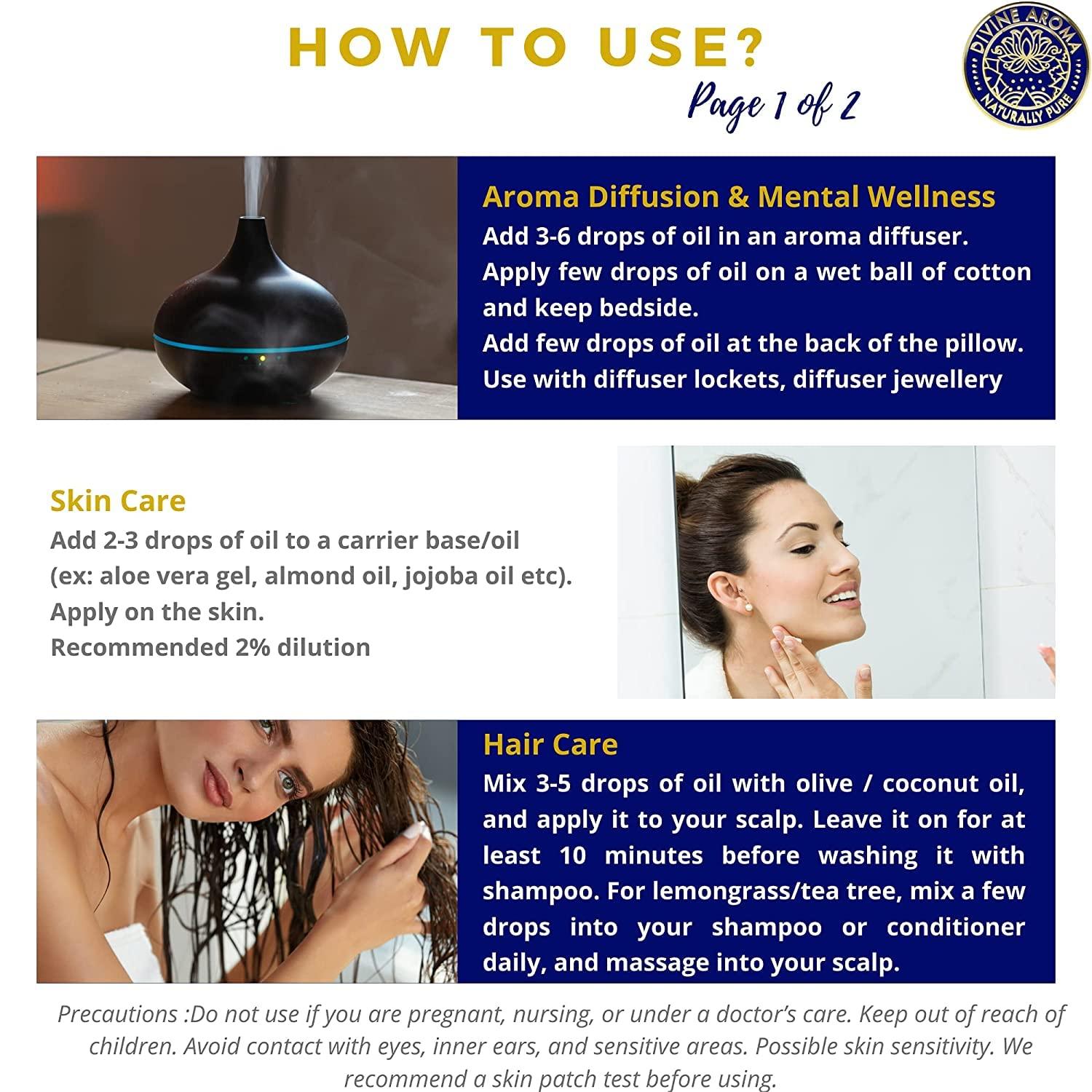 DIVINE AROMA Divine Aroma Hangover Relief 100% Pure & Natural Essential Oil Blend By Divine Aroma For Hangover Relief, Relaxation, Diffuser, Home Fragrance & Hotels