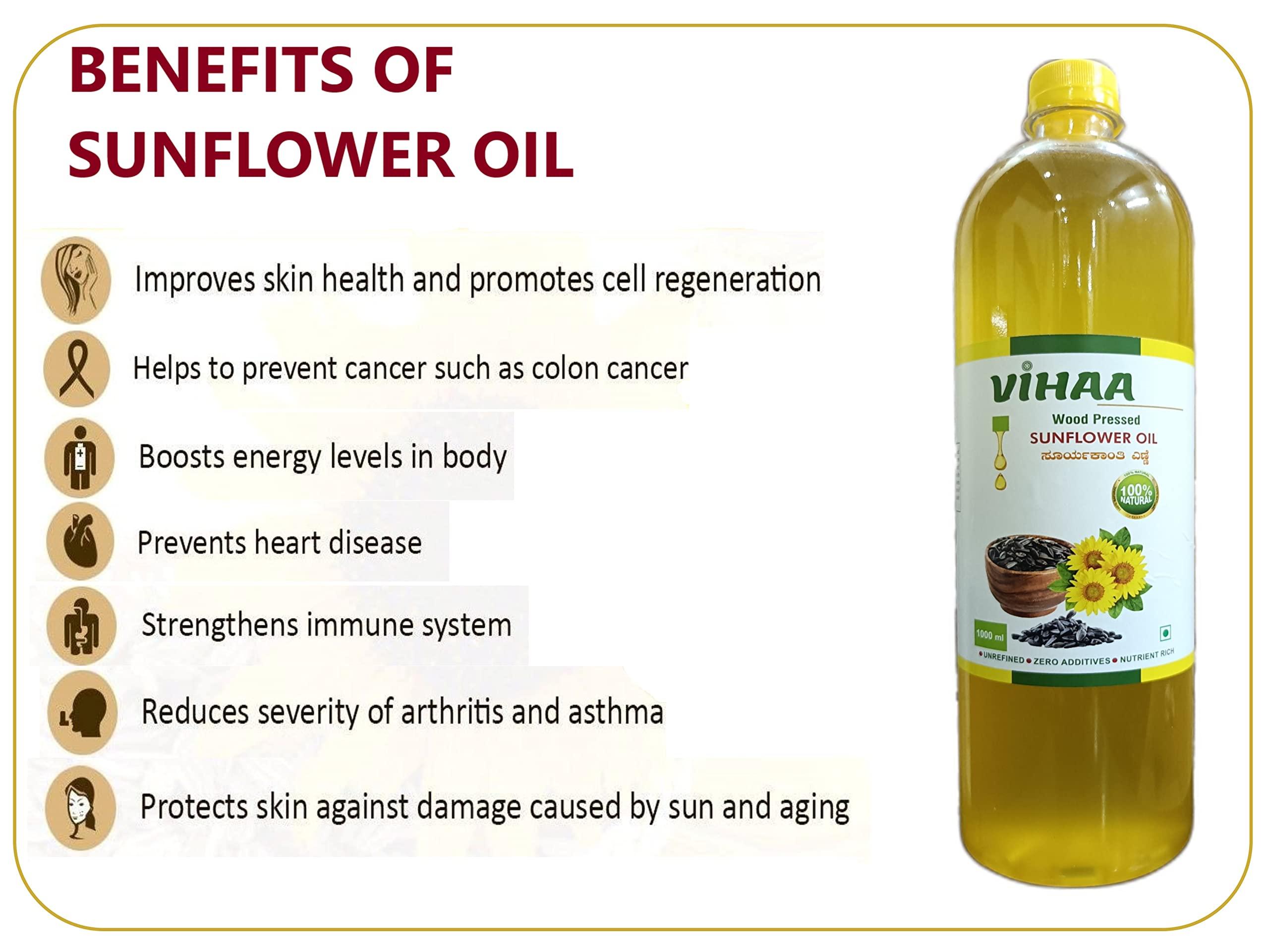Generic Vihaa Wood Pressed/Cold Pressed Sunflower Oil (5l)