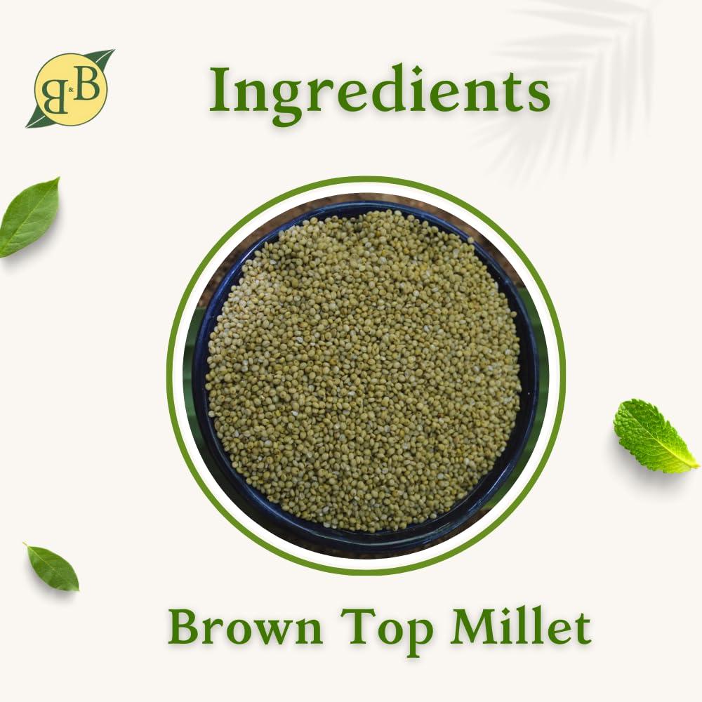 B&B Organics B&B Organics Browntop Millet (1 kg)/Authentic Kula Saamai Arisi/Certified Organic/Fibre&Nutrient Rich Millet