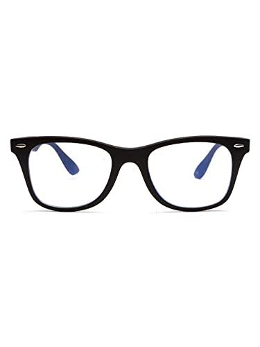VELOCITY STUDIO Velocity Blue Ray Protection Black Oval Frame Computer Eyeglasses For Men