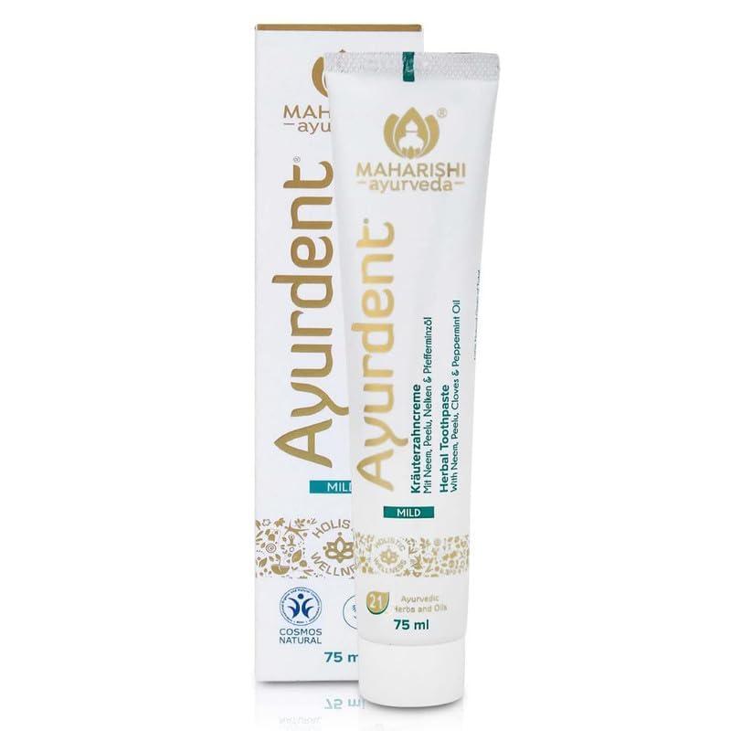Maharishi Ayurveda Maharishi Ayurveda Ayurdent Mild Herbal Ayurvedic Toothpaste - All Natural|21 Ayurvedic Herbs|Whitens&Strengthens Teeth|Helps Fight Plaque, Tartar, Cavity, Tooth Decay&Bad Breath|75 Ml, Pack of 1