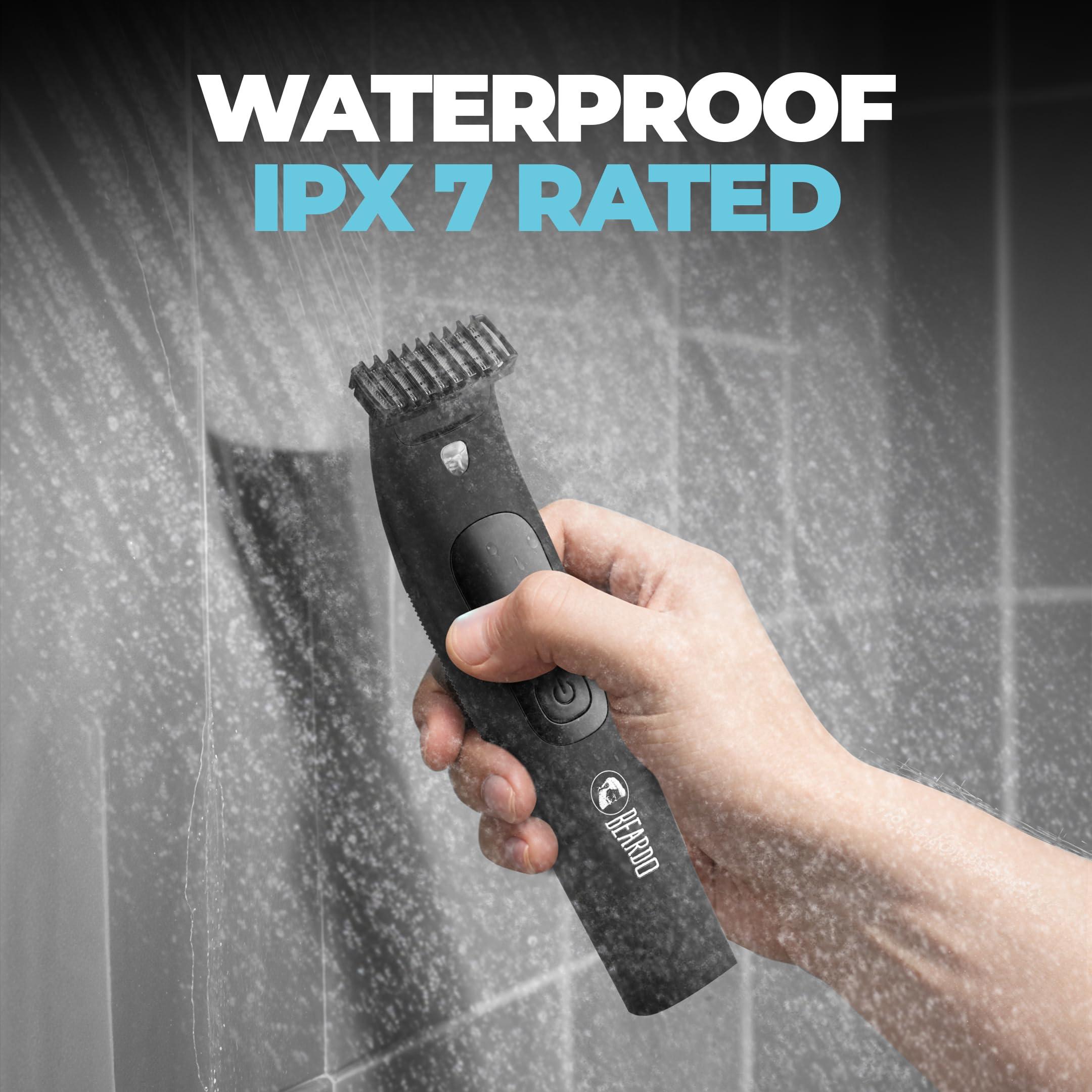 BEARDO Beardo Ball Safe Trimmer for Men | Fast charging trimmer men for private parts, beard, body | IPX7 Waterproof Trimmer with Safe Flexible Blades | Body Grooming Kit - No Nicks or Cuts, Powerful Motor, Type C, Fast Charging, 110-Min Runtime | Full Body
