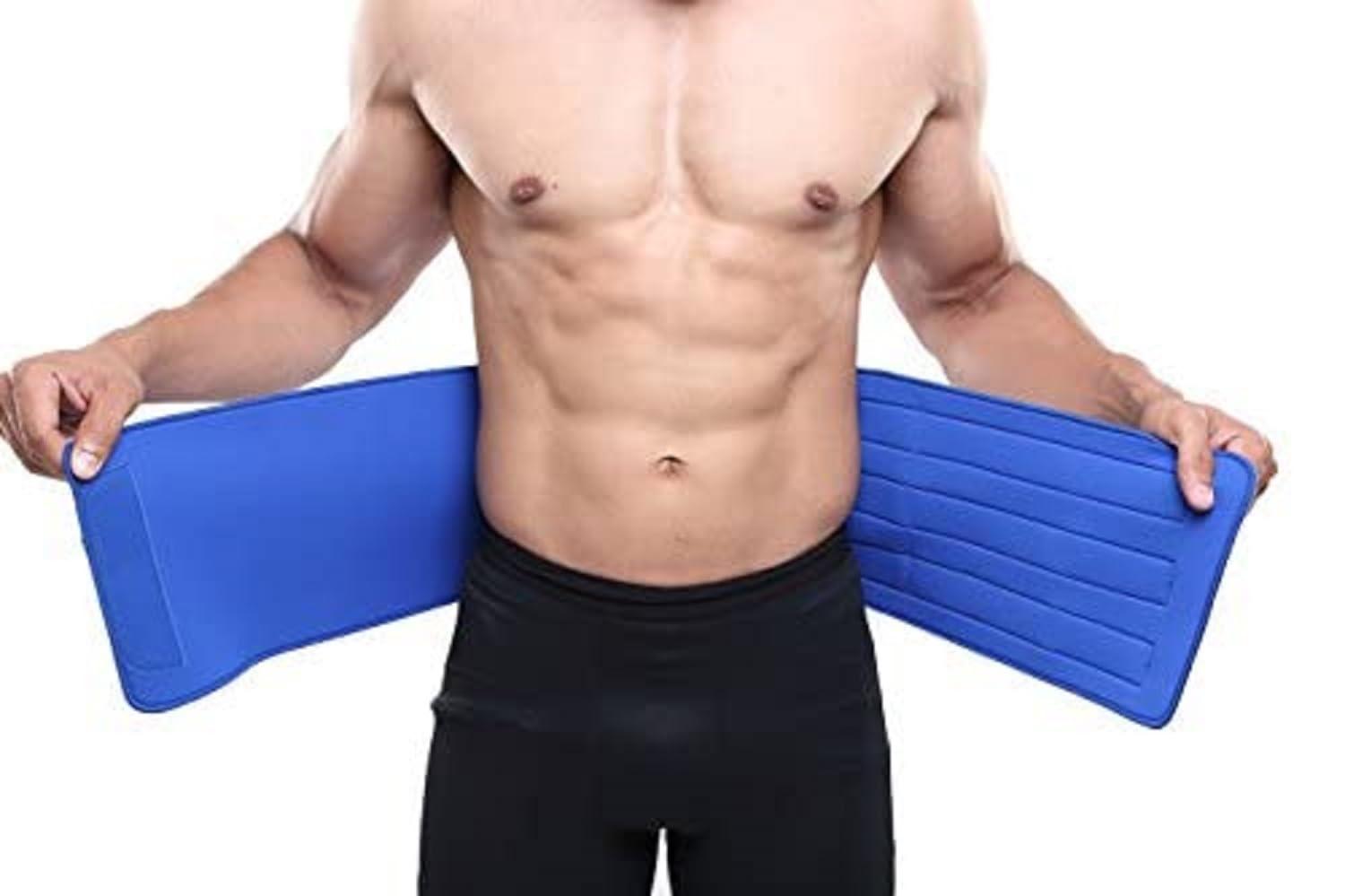 EZYFIT EZYFIT Neoprene Waist Support, 8\" Abdominal Belt, Supports The Weak Abdominal Muscles & Helps in Blood Circulation (Pack of 1) Blue