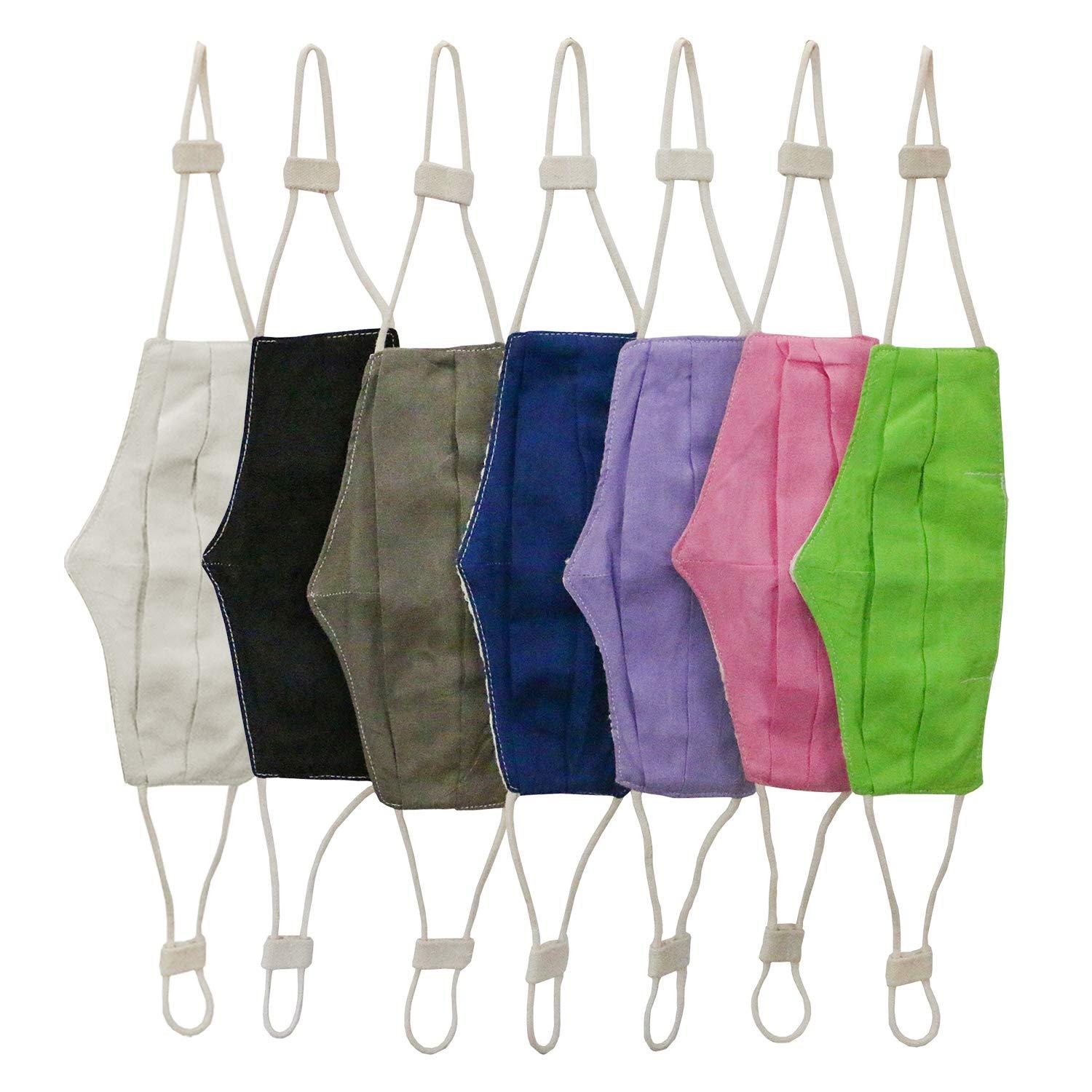 Simple Ecology Simple Ecology Cloth Reusable Washable Face Mask; GOTS Certified Organic Cotton, Set of 3 Large Black Masks