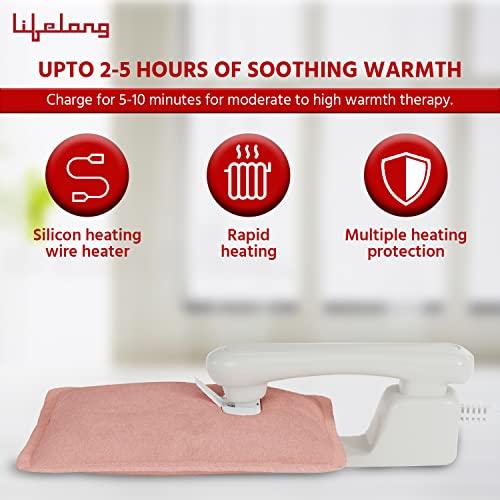 Lifelong Lifelong LLM612 Hot Water Bag for Full Body Pain Relief|Dual Insulation Silicon Technology|Heating Gel Pad Heat Pouch Hot Water Bottle Bag|Electric Gel Heating Bag (1 Year Warranty, Pink)