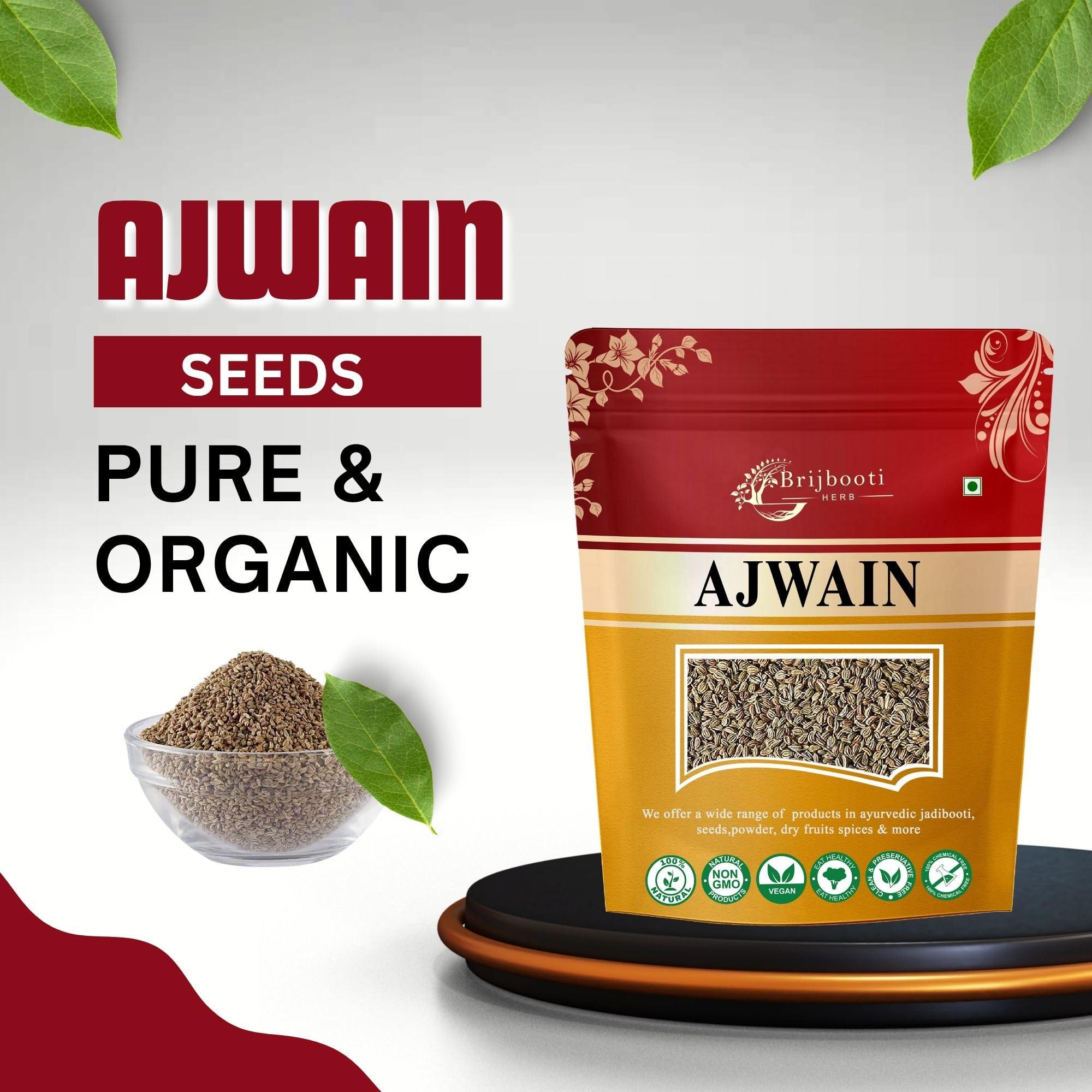 BrijBooti BrijBooti Ajwain Moti - Ajwain Whole - Ajwain - Trachyspermum Ammi - Carom Seed - 100 Gr