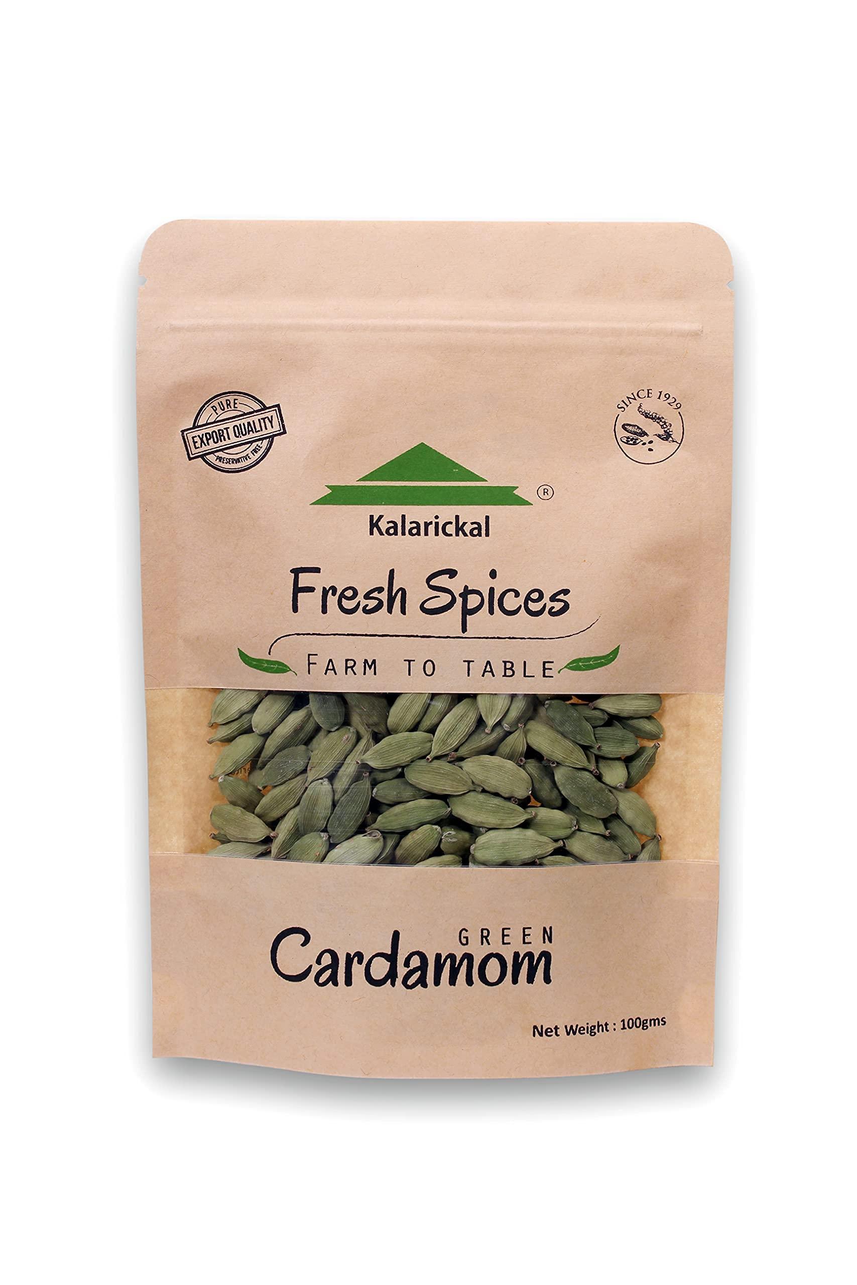 KALARICKAL FRESH SPICES GREEN CARDAMOM SOURCED DIRECTLY FROM THE PLANTATION IN KERALA