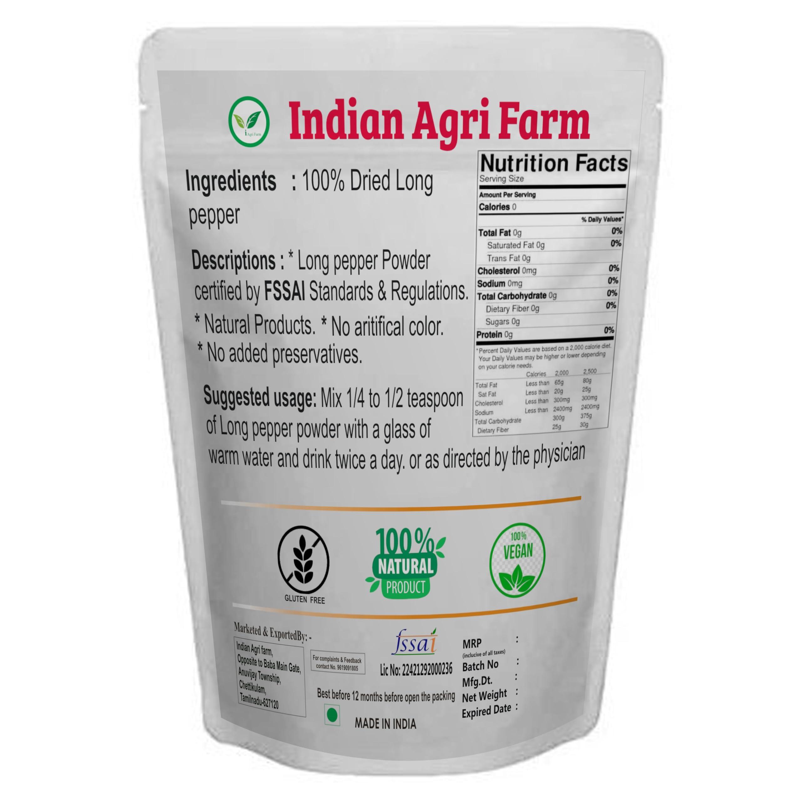 IAgriFarm Iagrifarm Long Pepper Powder - 250 gram - Thippili/Pipal Badi/Pippali Powder