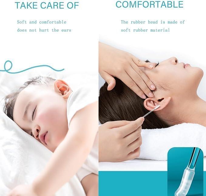 Cazuela Cazuela Ear wax Cleaner Stick - Ear Swabs Pick Reusable Ear Cleaner Soft Silicone Ear Pick For Ear Wax Removal Tool, Ear Pick For Ear Cleaning, Ear Buds Catcher For Older Adult Kid (24Pcs)