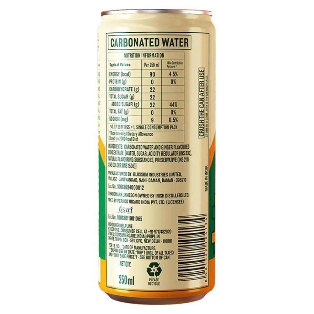 Jameson Jameson Ginger Ale Flavoured Carbonated Water (Pack of 4, 4 X 250ml)