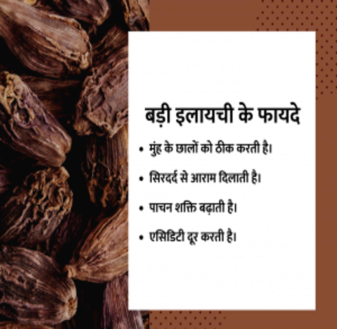 MEENAKSHI SPICES - ORGANIC & PURITY OF NATURE Meenakshi Spices - Whole Black Cardamom | Sabut Badi Elaichi | 20g