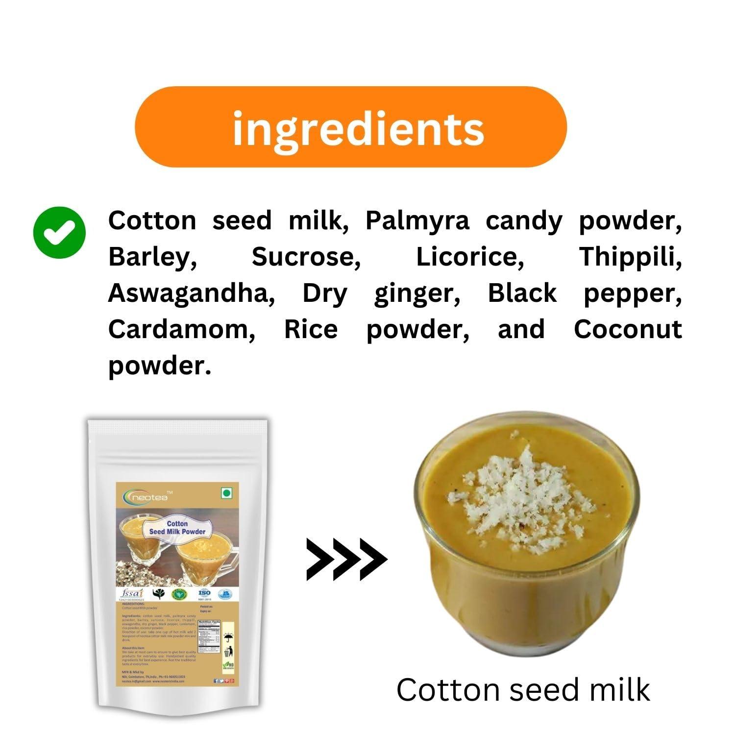 neotea Neotea Cotton Seed Milk Powder, Paruthi Paal, 500G
