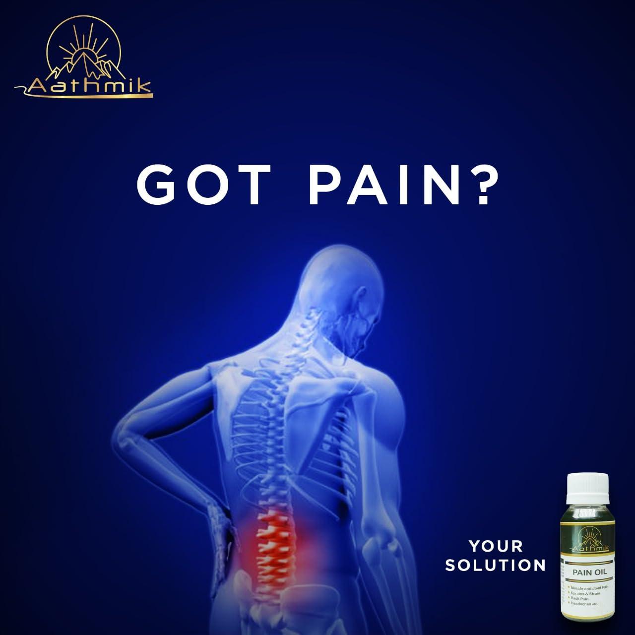 Aathmik Aathmik Ayurvedic Pain Relief oil for Joint pain,Body, Back, Knee, Legs, Shoulder and Muscle. |(75g)| (5)