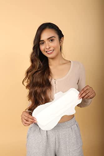 FabPad FabPad Organic Cotton Ultra Thin Rash Free Biodegradable Eco-Friendly Sanitary Pads Period Napkins with Disposable Cover (Medium Flow, Pack of 12)