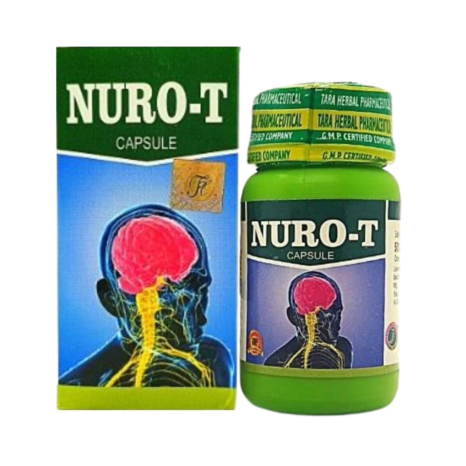 HERBSHD Ayurvedic NURO-T 50 Capsule for Nerve System | Pack of 2