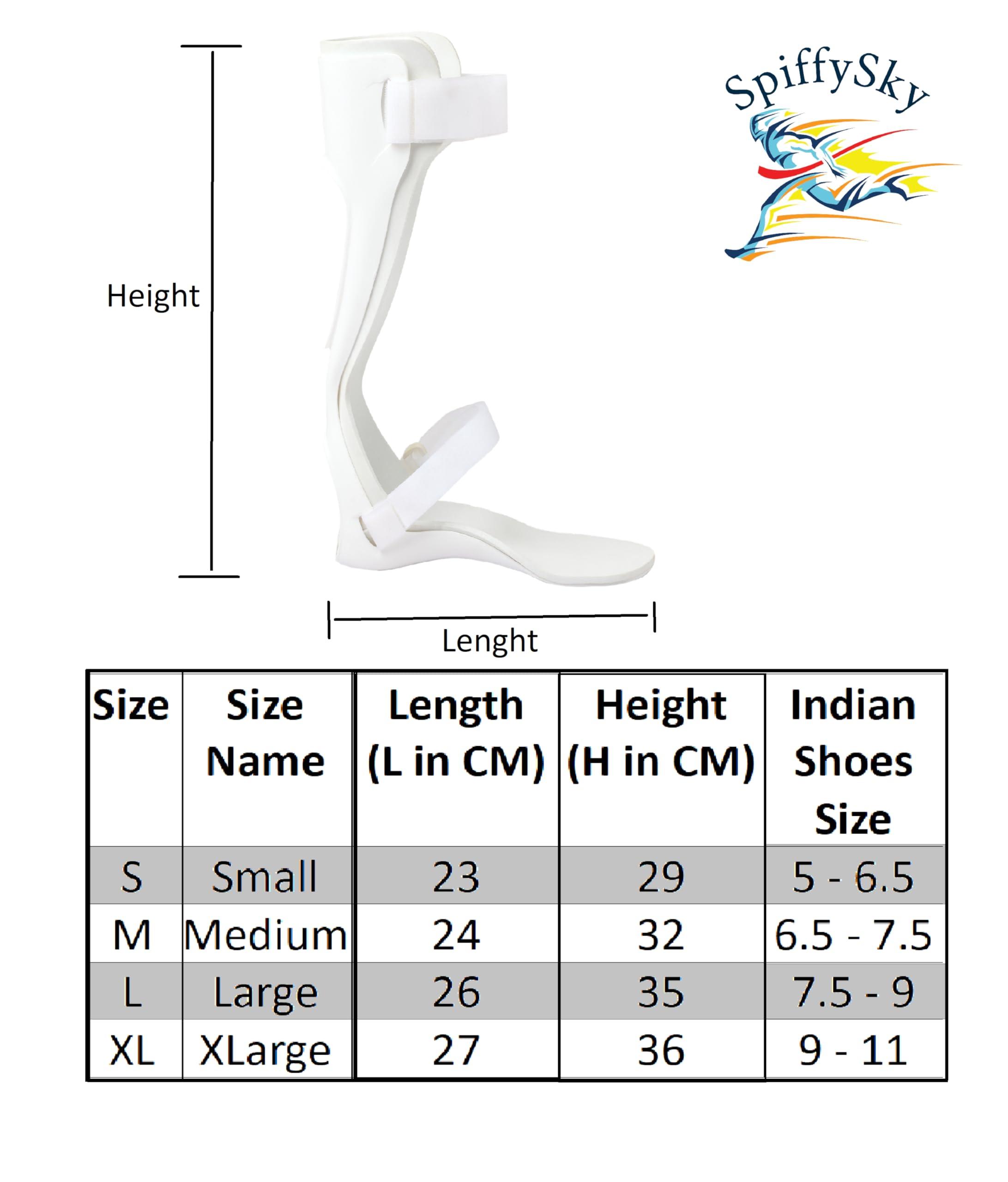 SpiffySky SpiffySky AFO Splint | Ankle Foot Orthosis Support | Foot Drop Splint | Orthotics Ankle Foot Brace Stabilizer (M-Right)