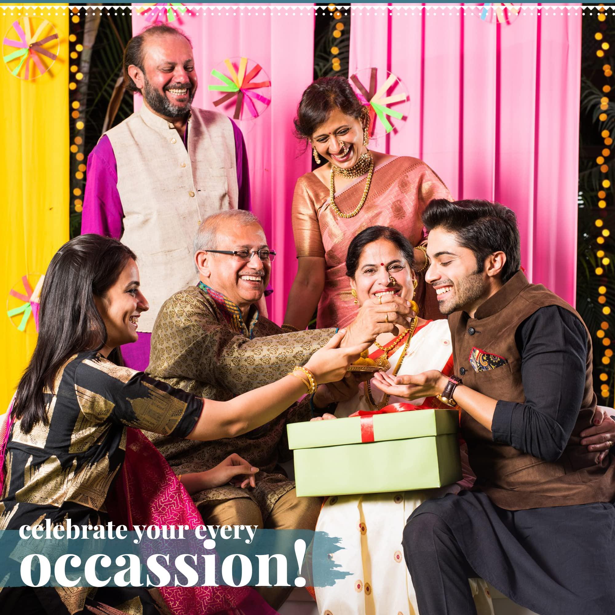 R’SWEETERY R’Sweetery Kesar Penda Sweet | Traditional Mithai for Gifting Purpose | Indian Sweets | Indian Mithai Gift Pack | Sweets Gift Pack For Any Occasion - 250g