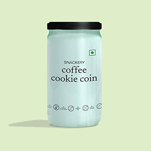 Snackery Snackery Coffee Cookie Coins, 198 gm, Individually Wrapped, Magnesium, Phosphorus, Jar of Happiness(Pack of 4)