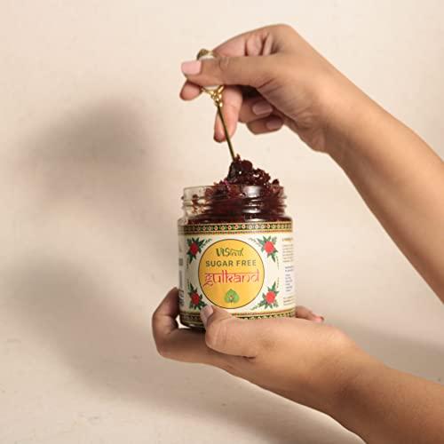 VISTEVIA Vistevia Sugar Free Gulkand (Rose Jam), Diabetic and Keto Friendly - Sweetened Naturally with Stevia - Tastes Delicious - Pack of 1 (230GM)