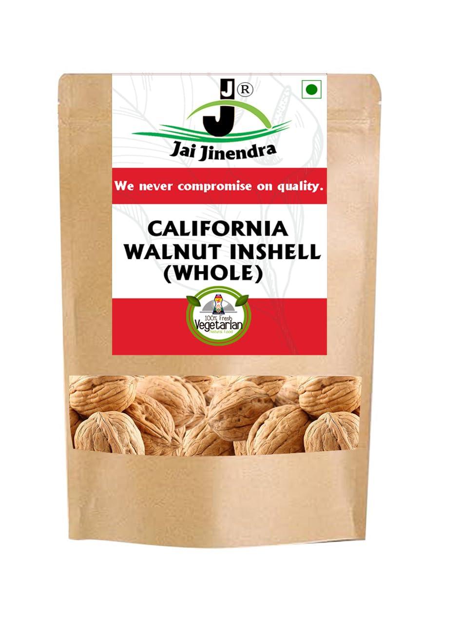 jai jinendra Jai Jinendra Dry Fruit Walnuts | Akhrot Sabut |1 Grade - Big Size |100% Natural and Pure | Pack Of- 400 gm Pure Without Shell Walnut Kernels | Akhrot Giri Dry Fruit| Perfect for snacking | Brain Food | Raw Akhroth Giri|