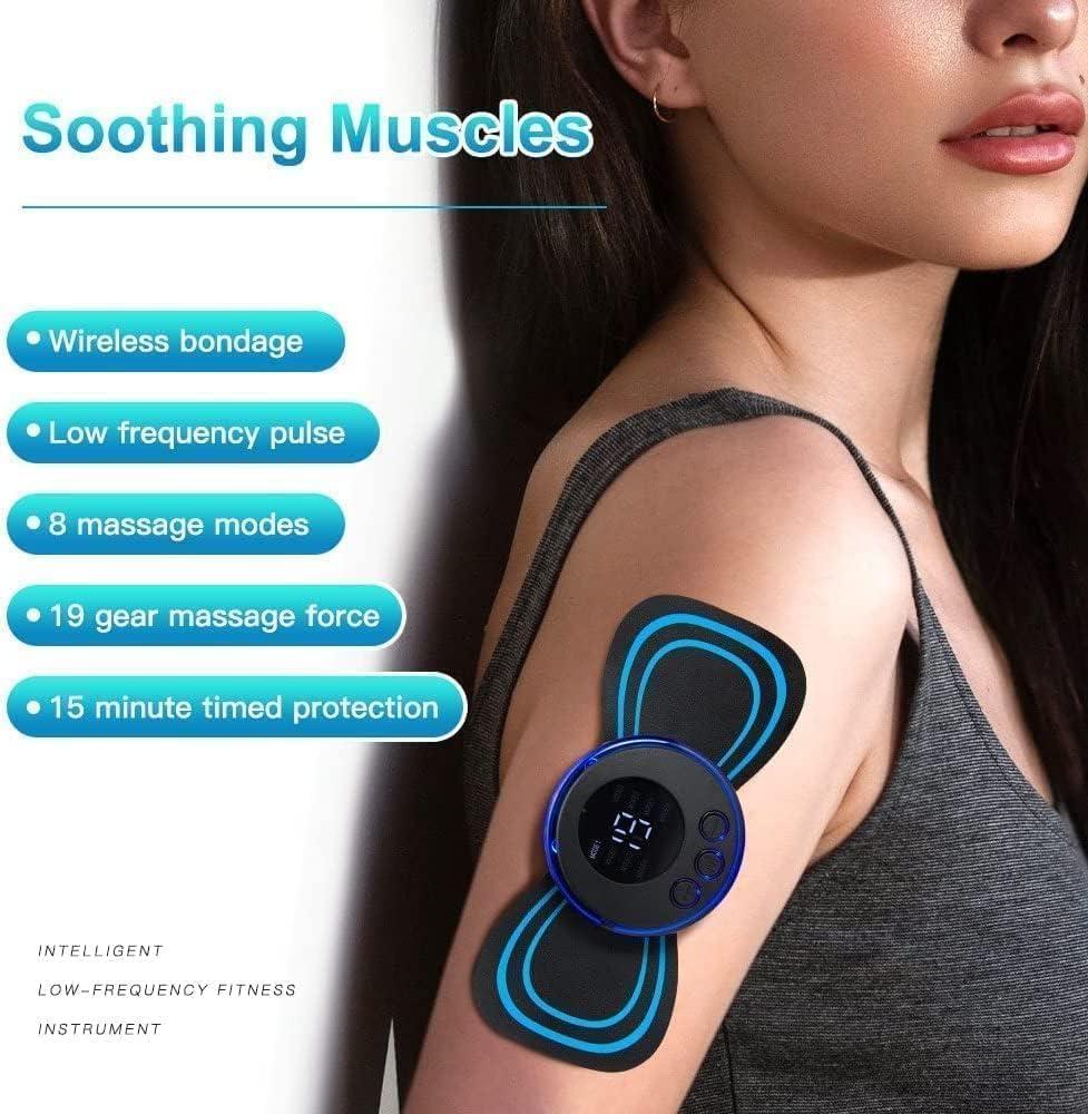 Generic Mini Massage Machine mini massager portable rechargeable full body massager for pain relief with 8 Mode Ems neck cervical massager (Body Massager) (VIB-MASS)