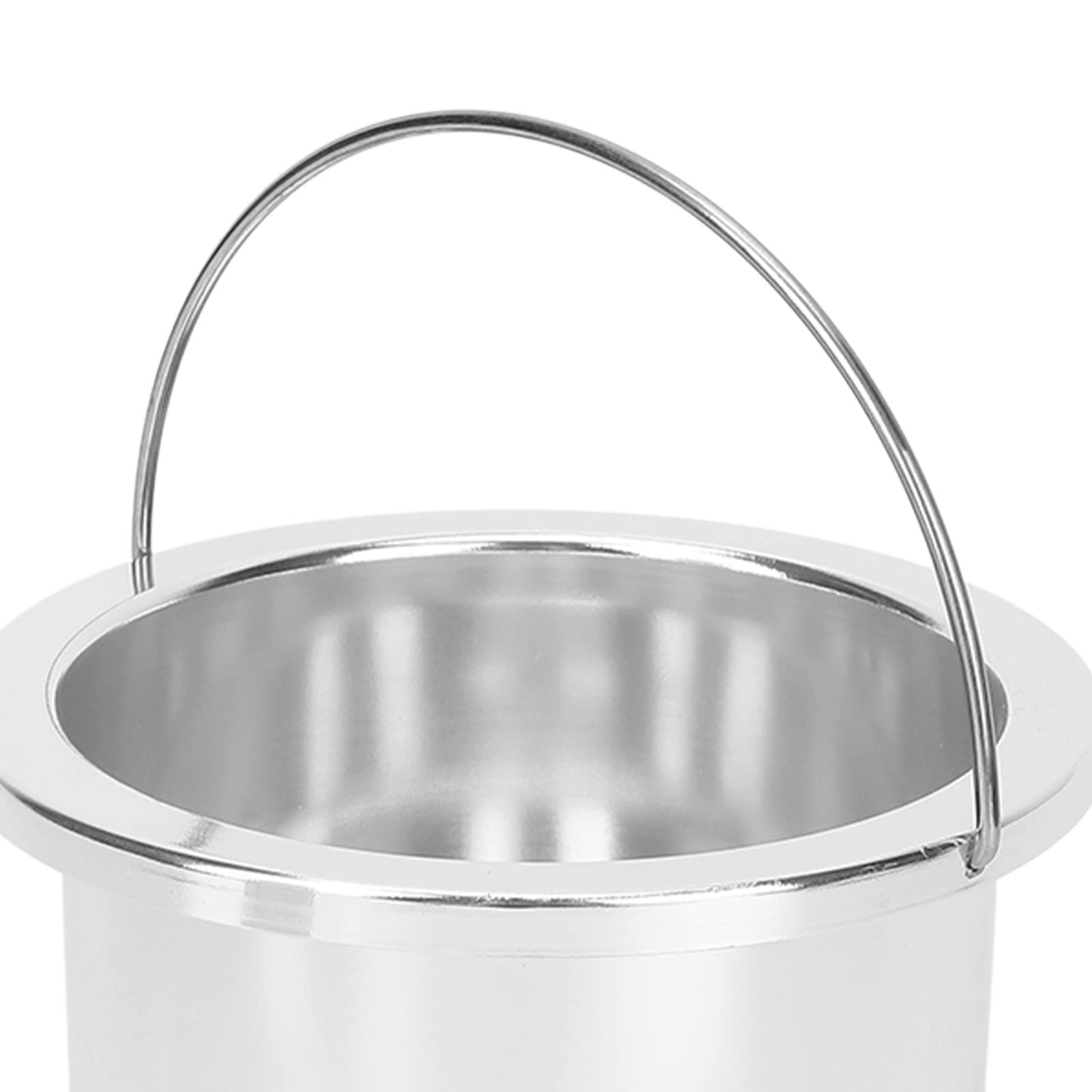 01 02 015 Wax Pot, Aluminum Alloy Accessory Silver Wax Warmer Inner Pot Replacement Gift for Hair Remover Machine for Women