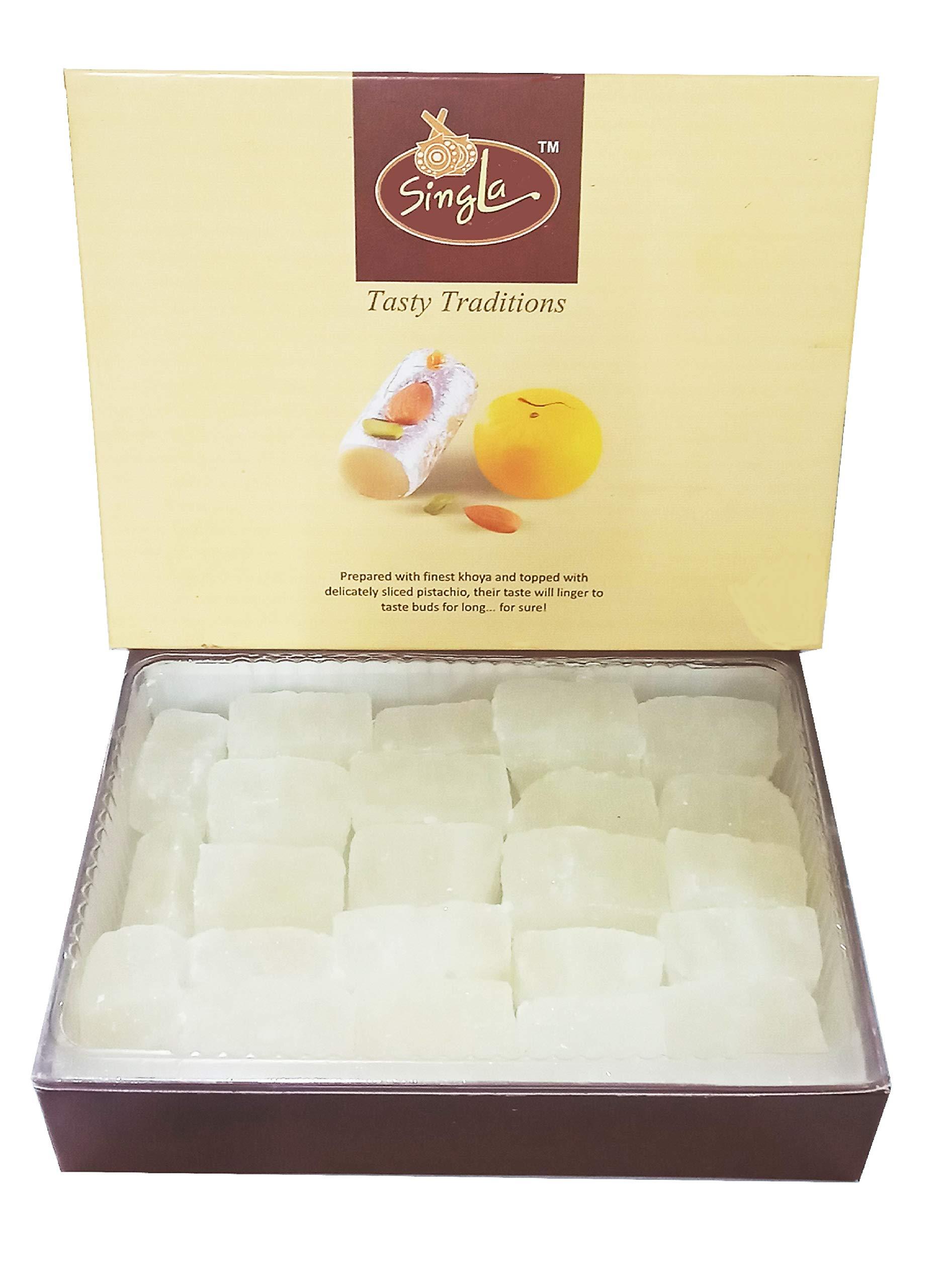 Singla Dodha Burfi Sweets 500g Dry Petha 500g burfi White 500g Combo (Pack 2 * 500, 1Kg)
