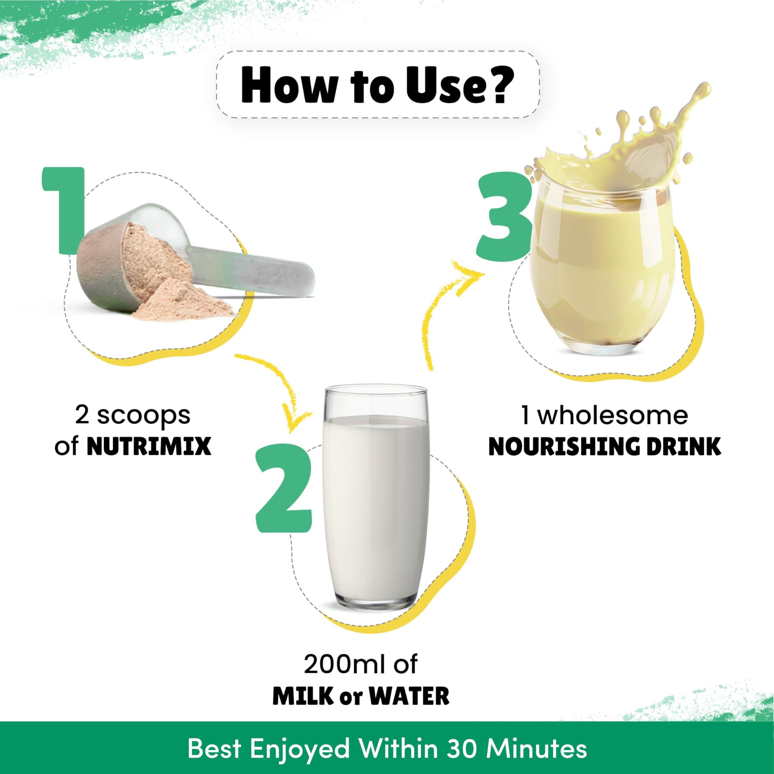 Little Joys Little Joys Nutrimix Powder (2-6 yrs) | Kesar Badam Flavour | No White Sugar | With Goodness of - Ragi, Bajra, Jaggery, Dates, Almond, Walnuts, & Oats | 100% Vegetarian