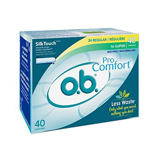 o.b. o.b. Pro Comfort Applicator Free Digital Tampons, Regular and Super Multi-Pack - 40 Count