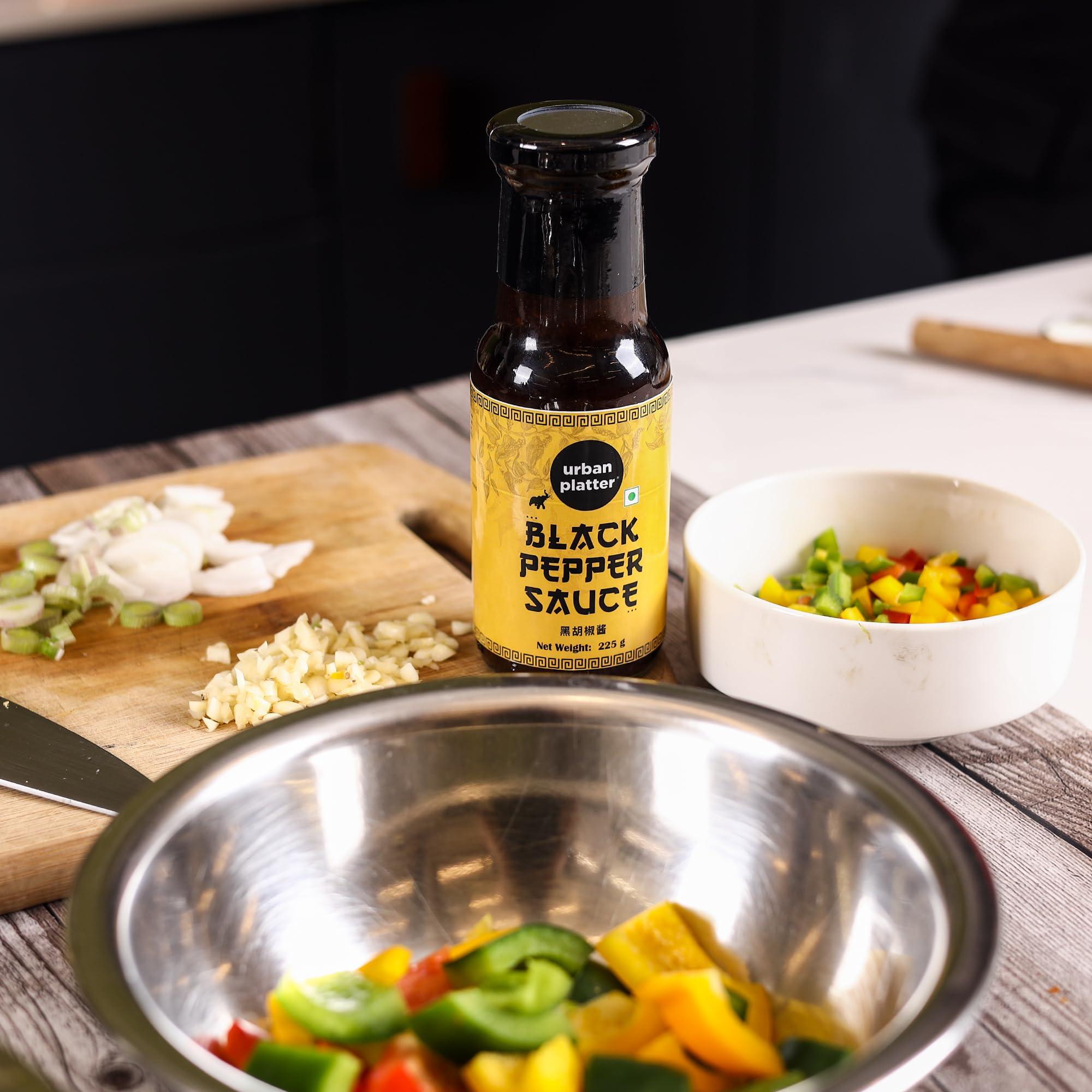urban platter Urban Platter Black Pepper Sauce, 225g [Great for Stir Fry, Asian Savoury Robust Taste]